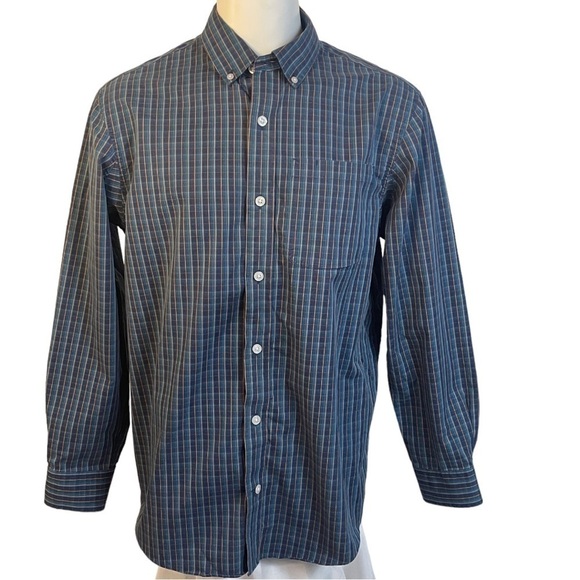 Duluth Trading Company Blue Plaid Button Up Shirt - Picture 1 of 8